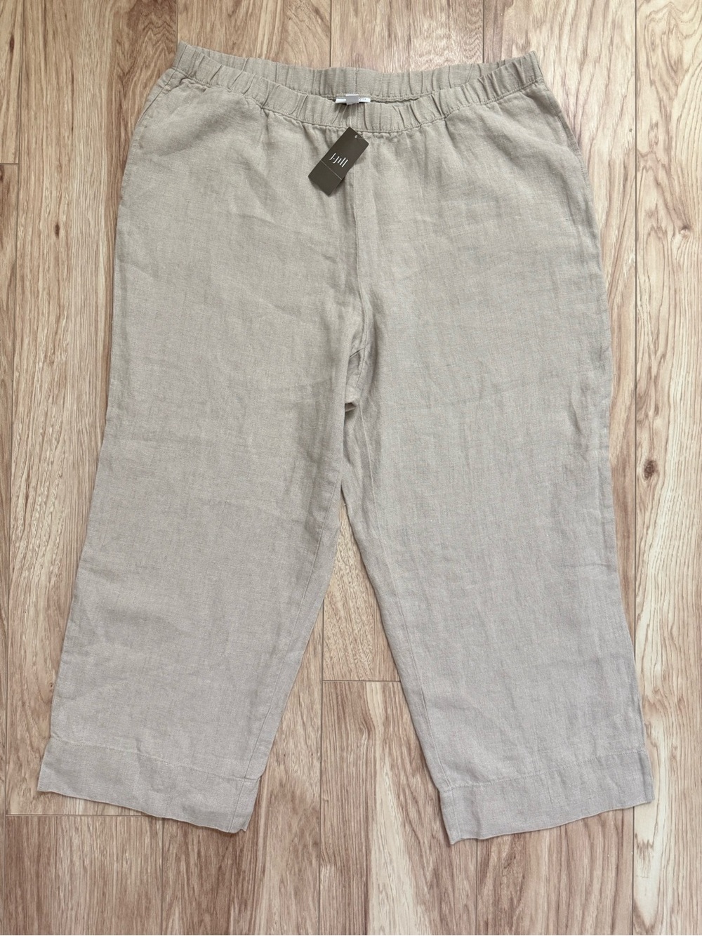 NWT J. Jill Linen Wide Leg Linen Pants Oat XL